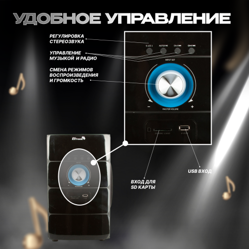 Акустическая система ELTRONIC 20-87 Home sound черный