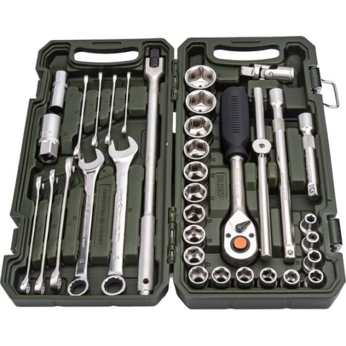 Набор головок торцевых Дело техники 620735 1/2 с комбинированными ключами, 35 предм.