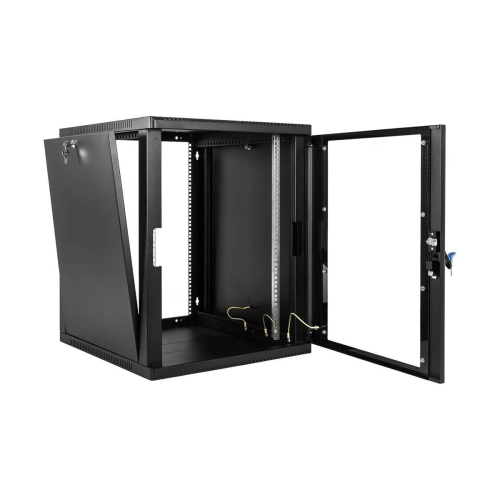 Шкаф коммутационный ЦМО ШРН-12.500-9005 настенный 12U 600x529мм черный