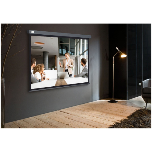 Экран Cactus CS-PSW-127X127-SG Wallscreen настенно-потолочный рулонный серый