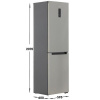 Холодильник с морозильником Бирюса I980NF серебристый