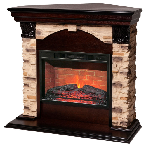 Электрокамин RealFlame Dublin Corner Rock AO античный дуб с очагом Irvine 24