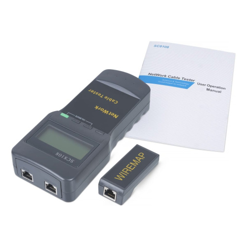 Тестер для витой пары Cabeus SC8108 (CT-LCD-RJ45)