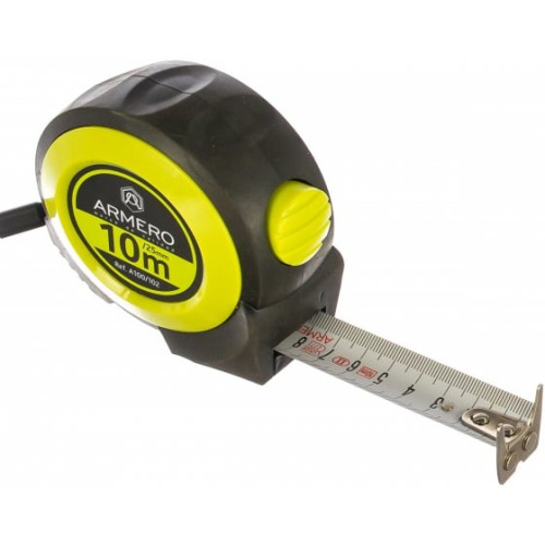 Рулетка ARMERO с автоблокировкой 10м*25мм A100/102