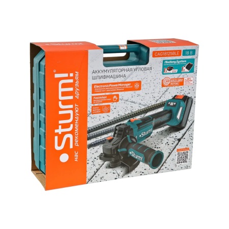 УШМ Sturm! CAG18125BLE 1х4Ач