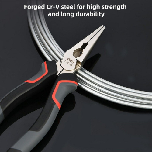 Плоскогубцы Deli DL0104 200мм, Cr-V