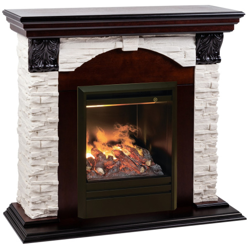 Электрокамин RealFlame Dublin Lux AO античный дуб с очагом 3D Olympic