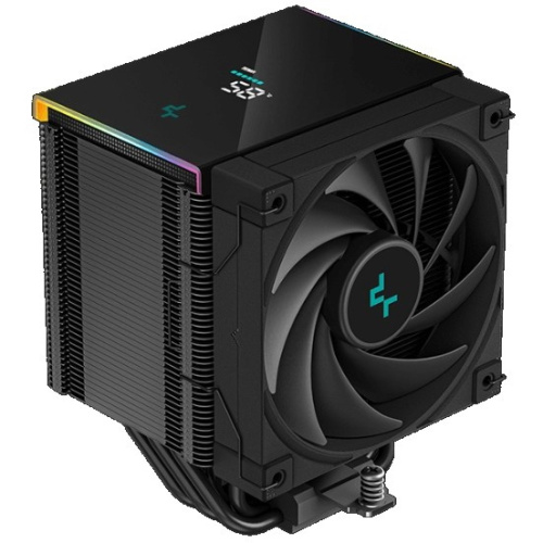 Кулер DEEPCOOL AK500 Digital LGA20XX/1700/1200/115X/AM5/AM4 (9шт/кор, TDP 240W, PWM, Fan 120mm, 5 тепл. трубок, Copper Base, черный) RET