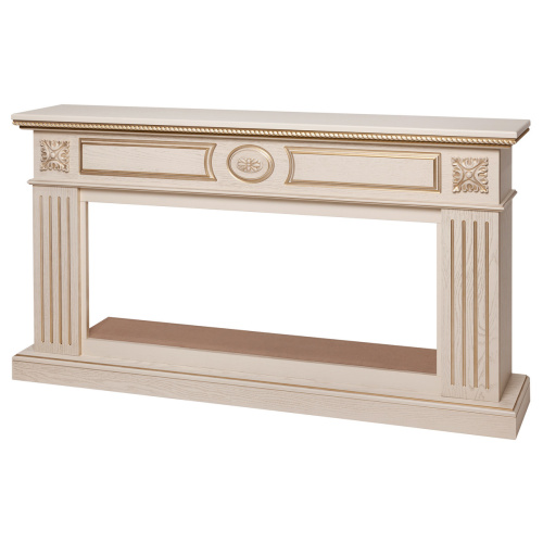 Портал каминный из МДФ RealFlame Siena 42/BV белый дуб с золотой патиной, под очаги Beverly 1000 и Saphir 42