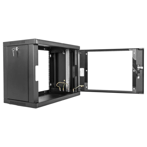 Шкаф коммутационный ЦМО ШРН-9.350-9005 настенный 9U 600x350мм черный